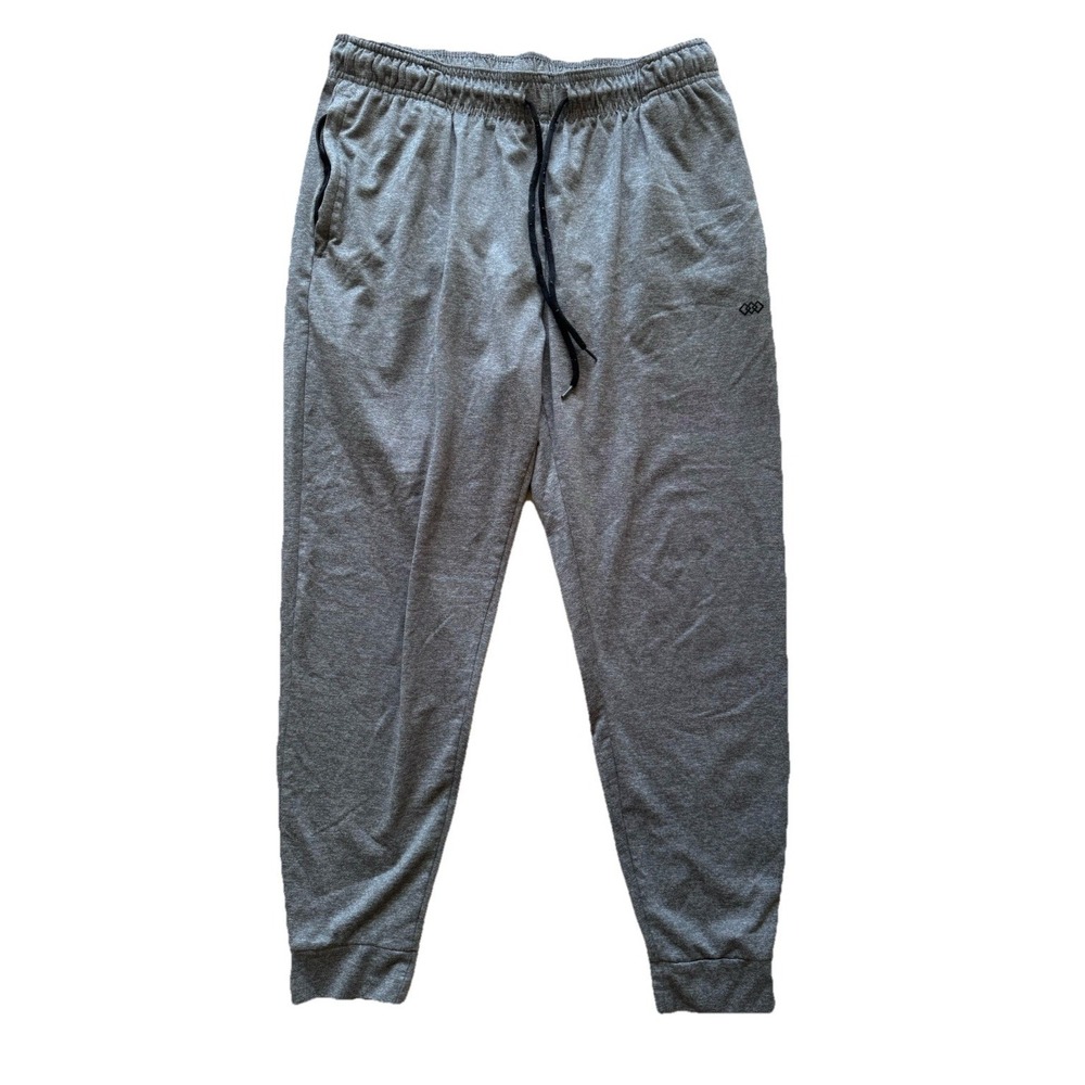 Leg3nd Men's Charcoal Gray Sweat Pants Size L Slim Fit Pockets Drawstring